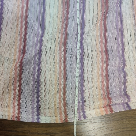 Haute Hippie Purple Peach Gradient Lace Halter Swim Cover-Up XL - Picture 9 of 9